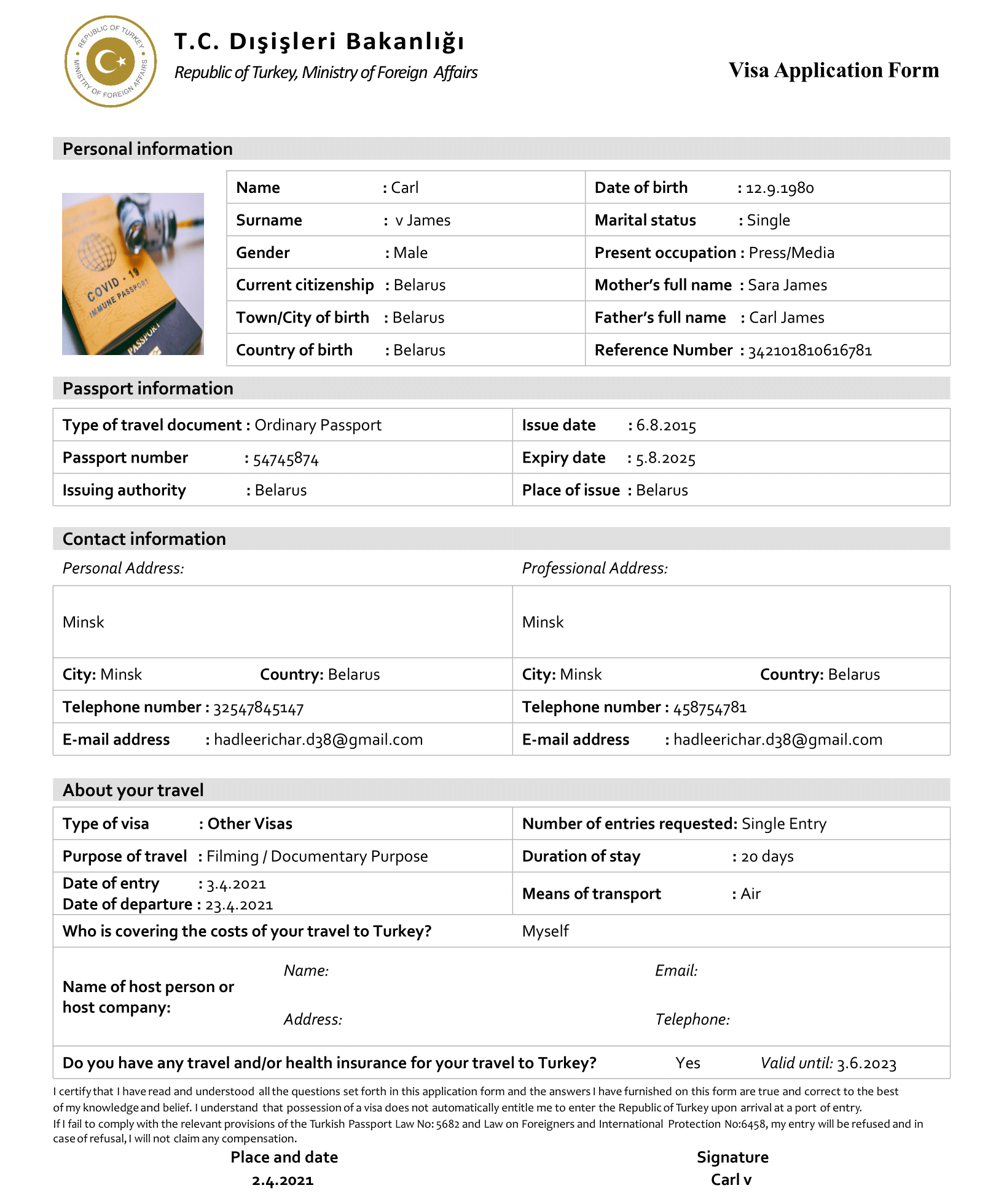 Turkey Other Visa