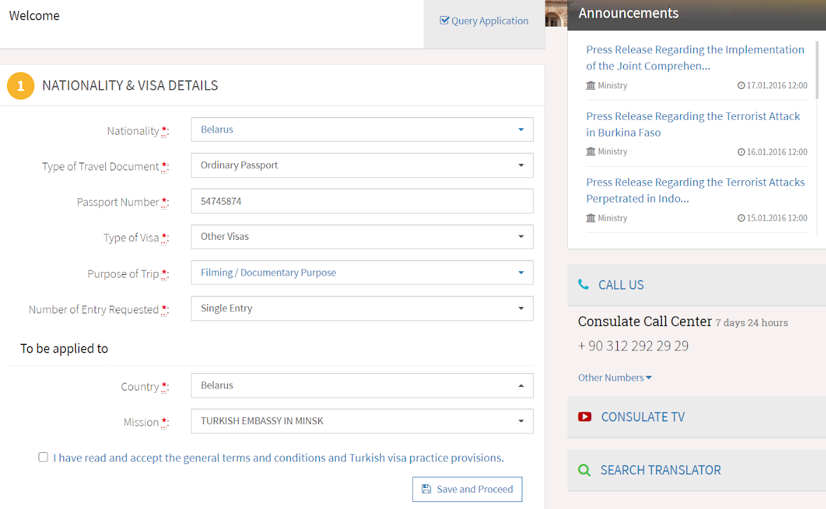 Nationality & Visa Details
